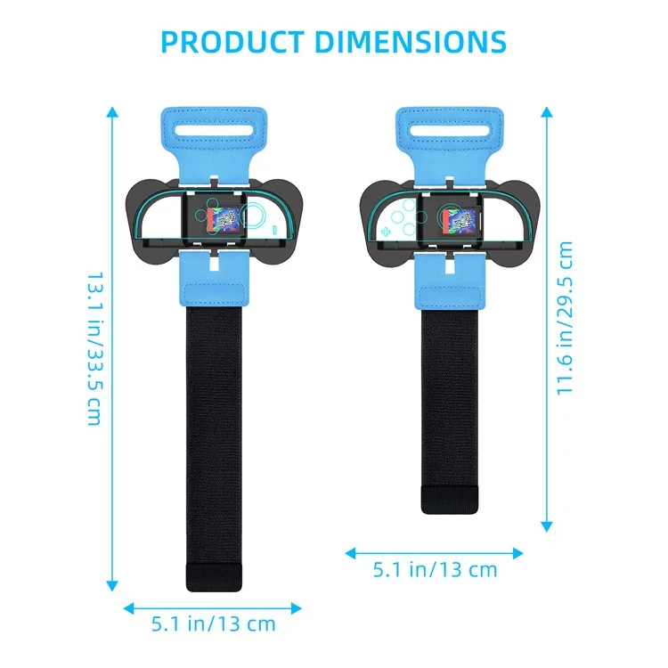 JYS-NS2262 2Pcs For Nintendo Switch 2 Dance Wristbands Joy-Con Controller Sports Wrist Bands - Black