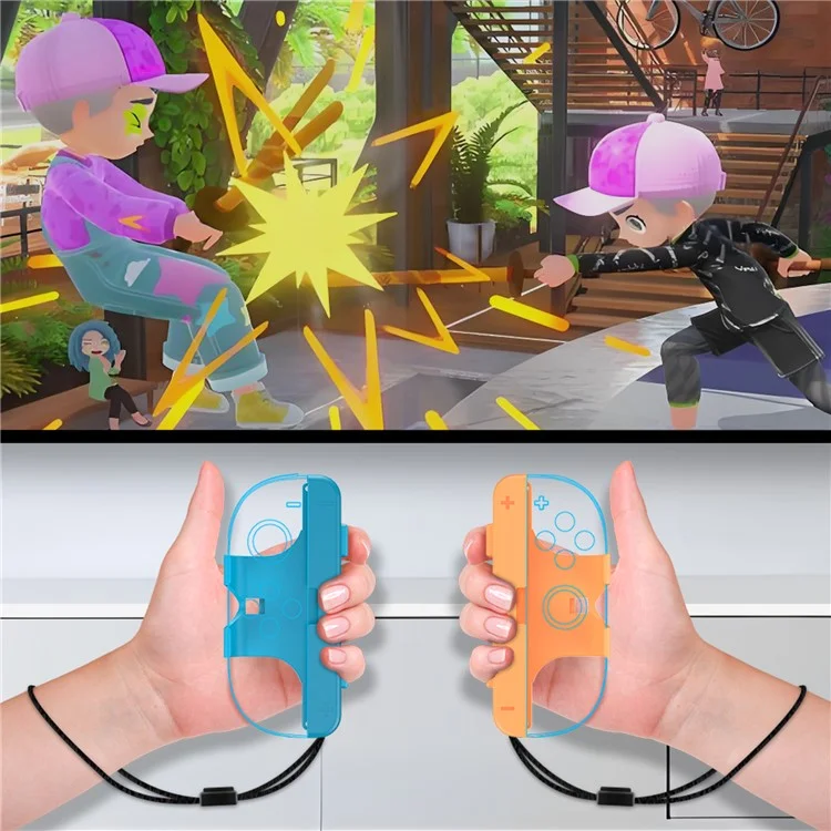 JYS-NS2276 Pour Nintendo Switch 2 Poignée de Contrôleur Joy-Con Détachable Ergonomique Manette de Jeu - Bleu+Rouge
