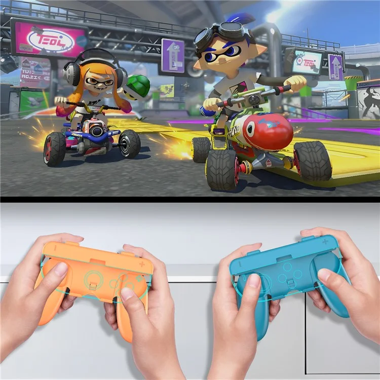 JYS-NS2276 Pour Nintendo Switch 2 Poignée de Contrôleur Joy-Con Détachable Ergonomique Manette de Jeu - Bleu+Rouge