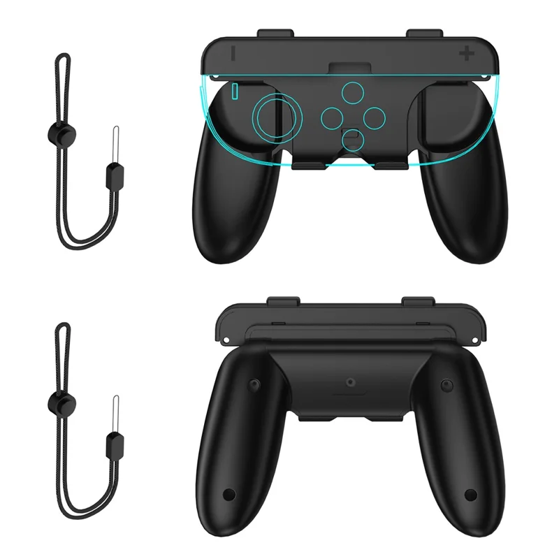 JYS-NS2276 For Nintendo Switch 2 Detachable Joy-Con Controller Grip Set Ergonomic Handheld Gamepad - Black