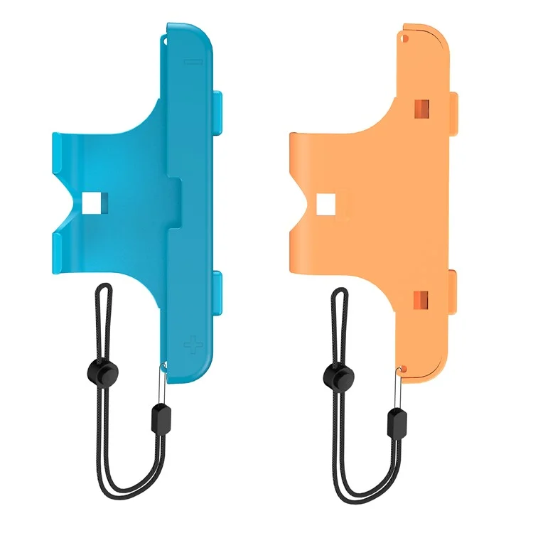 JYS-NS2280 Lot de 2 Poignées Ergonomiques pour Joy-Con de Nintendo Switch avec Dragonne - Bleu+Rouge
