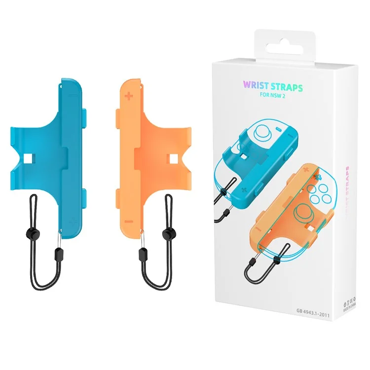 JYS-NS2280 Lot de 2 Poignées Ergonomiques pour Joy-Con de Nintendo Switch avec Dragonne - Bleu+Rouge