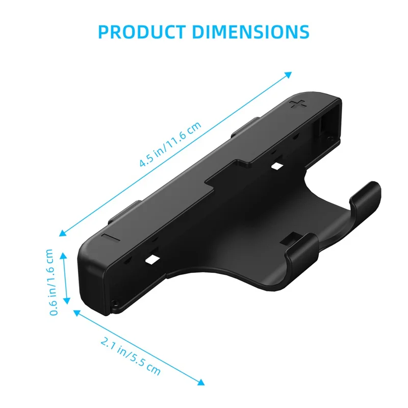 JYS-NS2280 2Pcs For Nintendo Switch 2 Dual Joy-Con Grip Handles with Wrist Strap Ergonomic Controller Attachments - Black