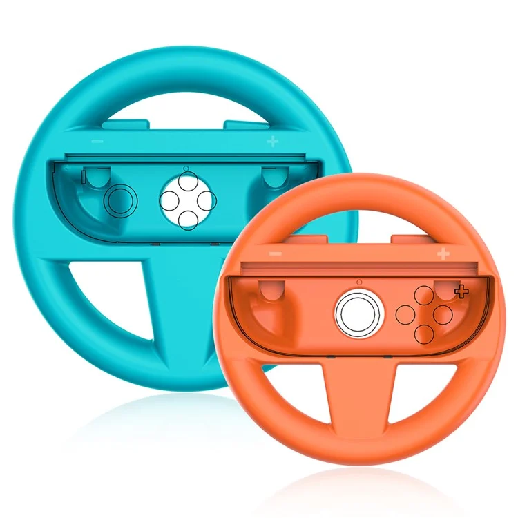JYS-NS2275 Lot de 2 Volants de Course Parent-Enfant pour Nintendo Switch - Rouge et Bleu