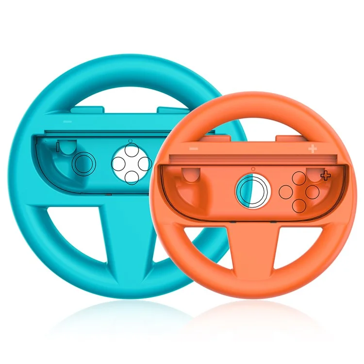 JYS-NS2275 Lot de 2 Volants de Course Parent-Enfant pour Nintendo Switch - Rouge et Bleu