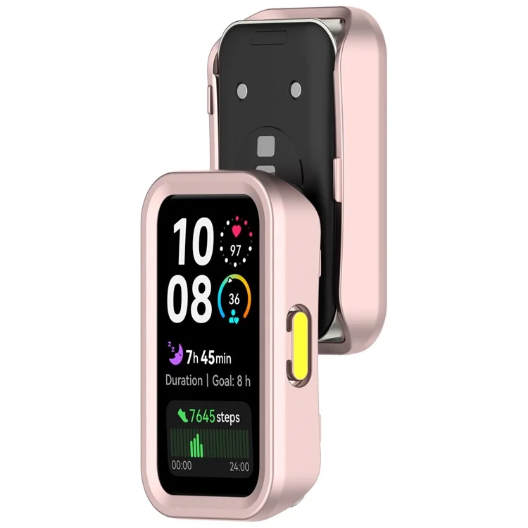 Watch Case For Huawei Band 10 NFC  /  10  /  9 NFC  /  9  /  8 NFC  /  8 Half-Wrapped Hollow Hard PC Protective Cover - Pink  /  Green