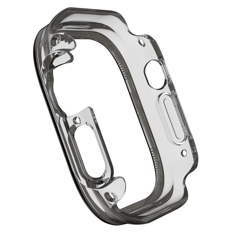 Funda Rígida IML para Apple Watch Ultra 2 49mm / Ultra 49mm con Película Protectora de Cristal Templado - Negro Transparente