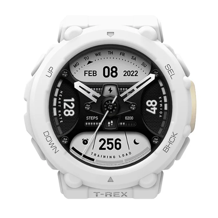 Für Huami Amazfit T-Rex 2 Silikon Hülle Aushöhlung Uhren-Schutzhülle - Weiß