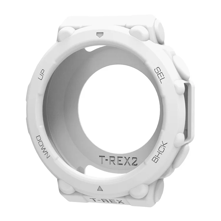 Für Huami Amazfit T-Rex 2 Silikon Hülle Aushöhlung Uhren-Schutzhülle - Weiß
