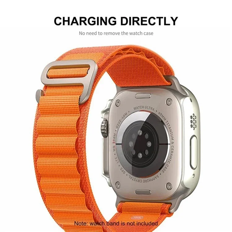 WANLONFENG For Apple Watch Ultra 2  /  Ultra 49mm 2-in-1 Hard PC Frame Waterproof Case with Tempered Glass Screen Protector - Silver