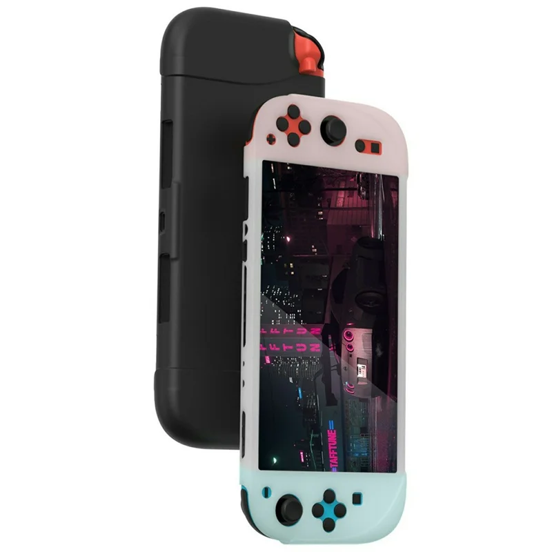 DOBE TNS-3158 For Nintendo Switch 2 Game Console Flexible Silicone Case Full Body Protection Cover - Transparent White