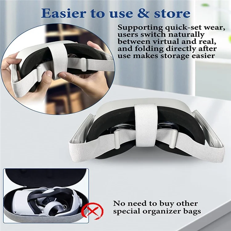 For Meta Quest 2 Head Strap Adjustable Replacement Headband (Key Caps Not Included)
