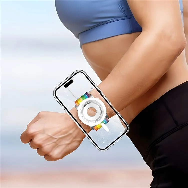 Universal Phone Holder Compatible with MagSafe Wrist Strap Aromatherapy Stand - Electroplated Grey + Grey