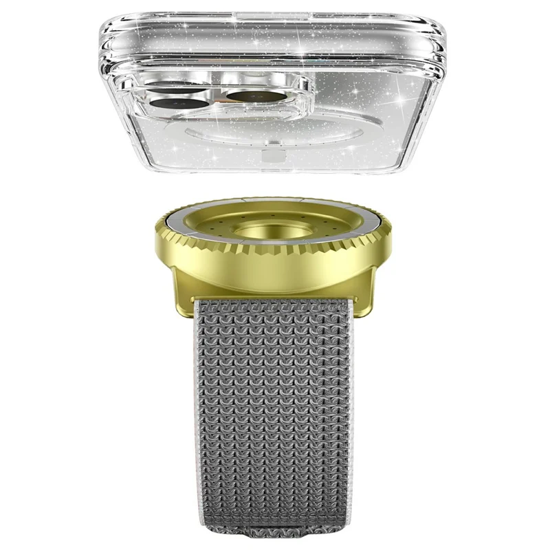Universal Phone Holder Compatible with MagSafe Wrist Strap Aromatherapy Stand - Electroplated Gold + Grey
