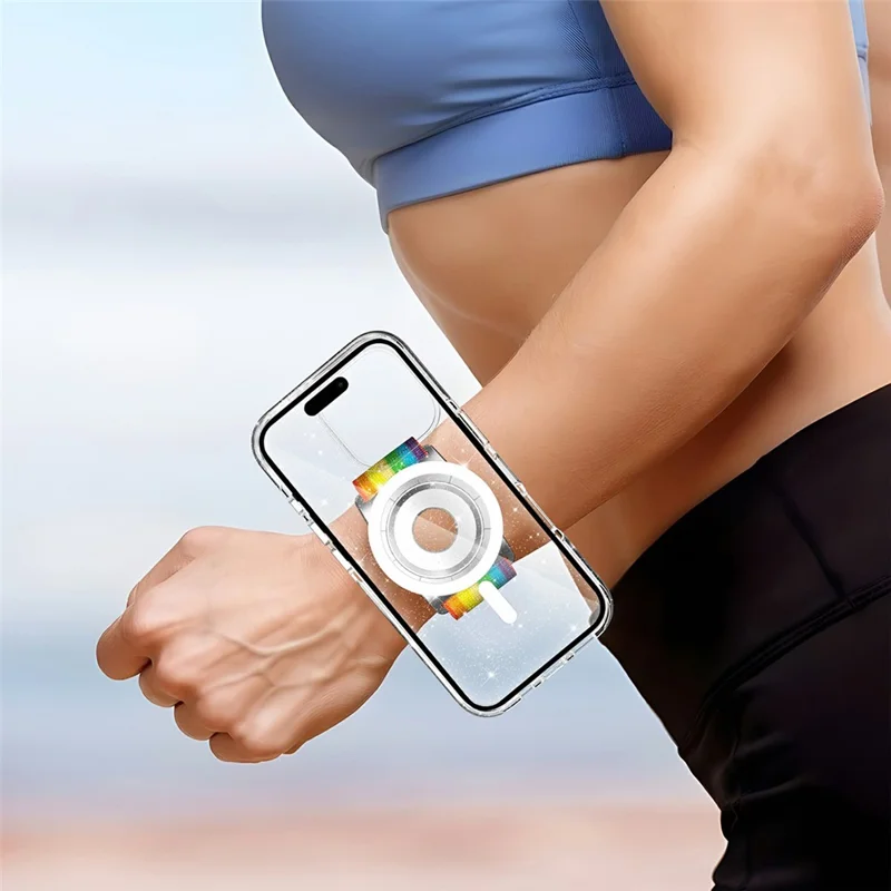 Universal Phone Holder Compatible with MagSafe Wrist Strap Aromatherapy Stand - Electroplated Gold + Grey