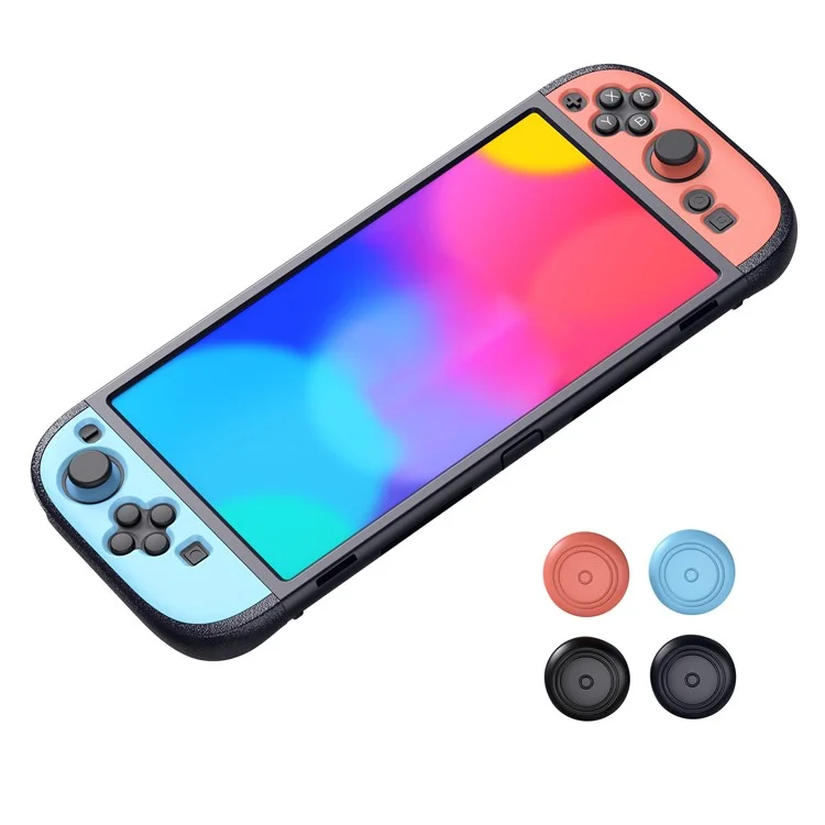 STARTRC GAMES Para Nintendo Switch 2 Empunhaduras de Controlador Dividido em Duas Cores com Capa Protetora de Silicone e 4 Capas de Analógico