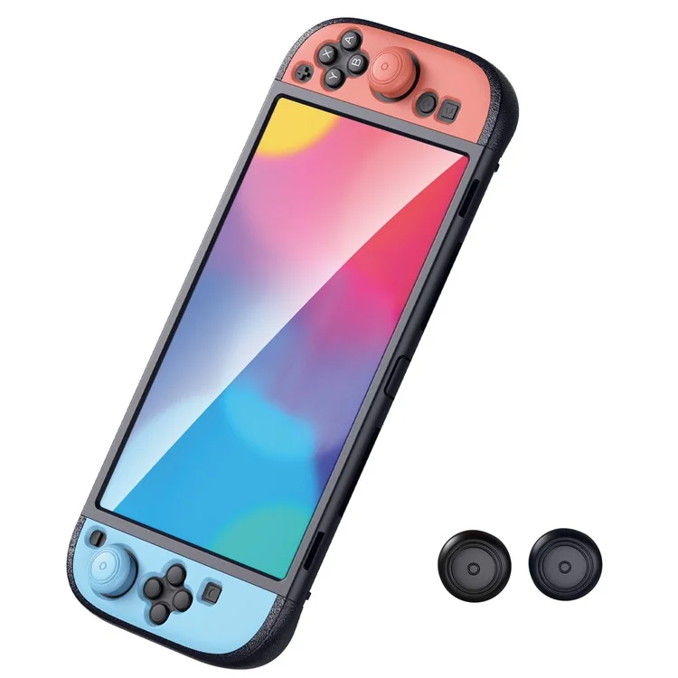 STARTRC GAMES Para Nintendo Switch 2 Empunhaduras de Controlador Dividido em Duas Cores com Capa Protetora de Silicone e 4 Capas de Analógico