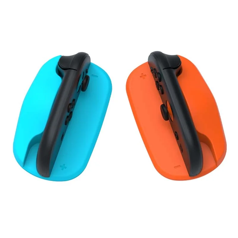HBS-2814 2Pcs For Nintendo Switch 2 Joy-Con Game Controller Mouse Stand Portable Mouse Dock Controller Stand - Blue+Orange