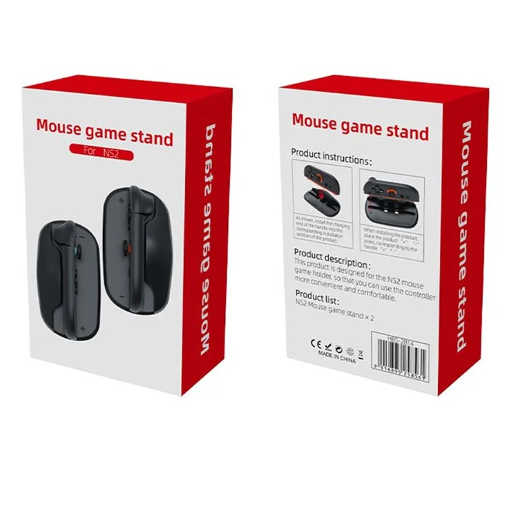 HBS-2814 2Pcs For Nintendo Switch 2 Joy-Con Game Controller Mouse Stand Portable Mouse Dock Controller Stand - Blue+Orange