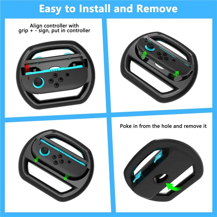 HBS-2813 2Pcs For Nintendo Switch 2 Joy-Con Handle Racing Steering Wheel Grip Game Console Accessories