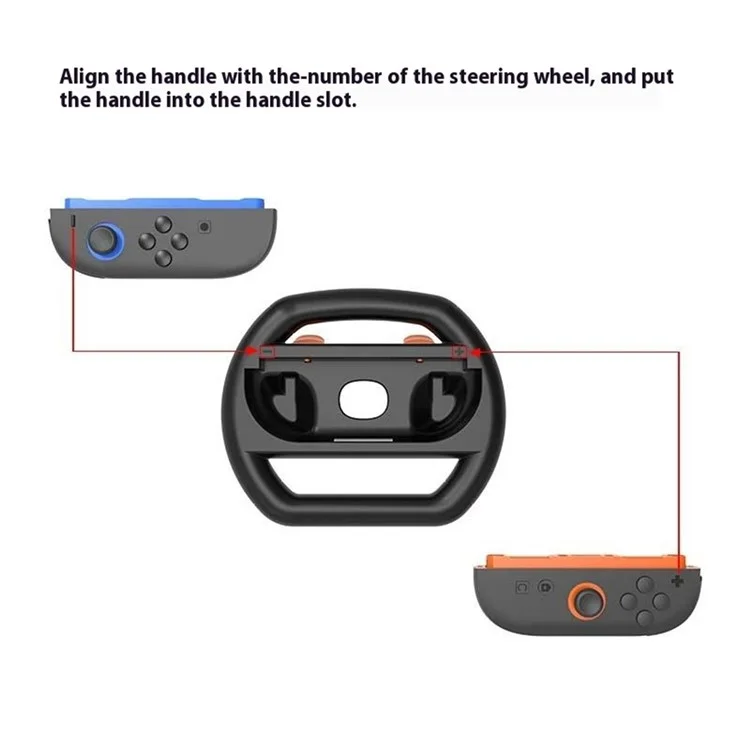 HBS-2813 2Pcs For Nintendo Switch 2 Joy-Con Handle Racing Steering Wheel Grip Game Console Accessories