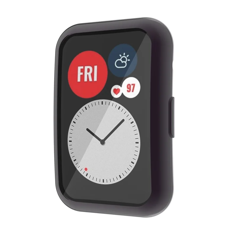 Full Coverage Electroplated TPU Smart Watch Protective Cover Case for Huawei Watch Fit - Grey