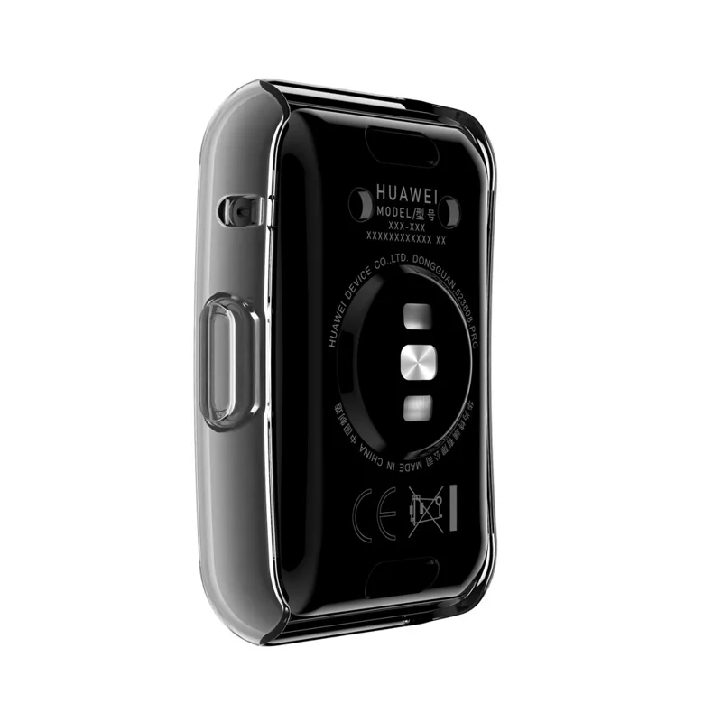 Full Coverage Electroplated TPU Smart Watch Protective Cover Case for Huawei Watch Fit - Transparent