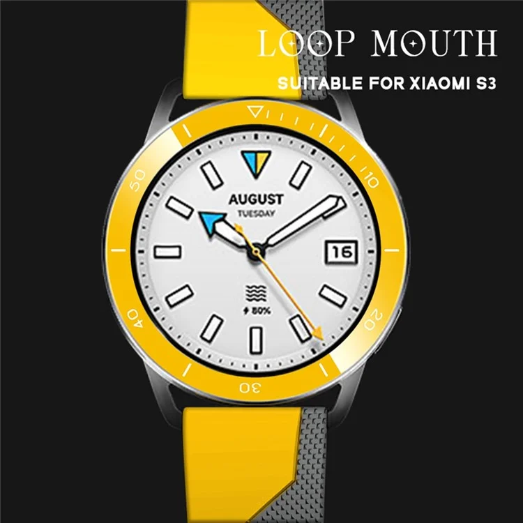 Para Xiaomi Watch S4 / S3 Aro de Metal para Smartwatch - Amarelo