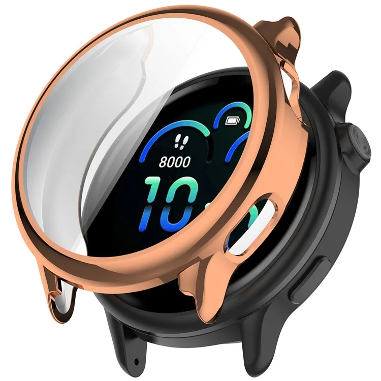 Pour Garmin Vivoactive 6 Étui de Montre Protection Intégrale Résistant aux Rayures Housse TPU - Or Rose