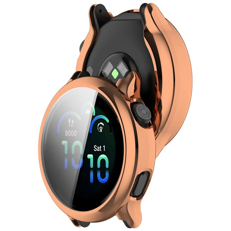 Pour Garmin Vivoactive 6 Étui de Montre Protection Intégrale Résistant aux Rayures Housse TPU - Or Rose