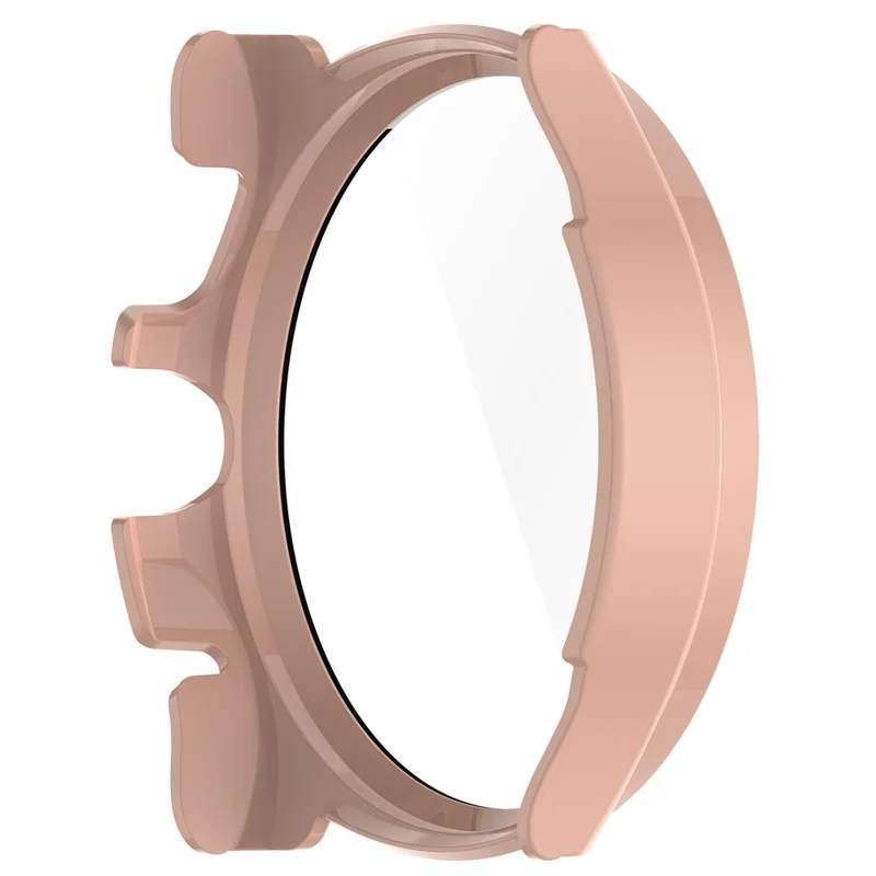 For TicWatch Pro 5 Enduro Hard PC Case All Around Watch Cover with Tempered Glass Film - Pink