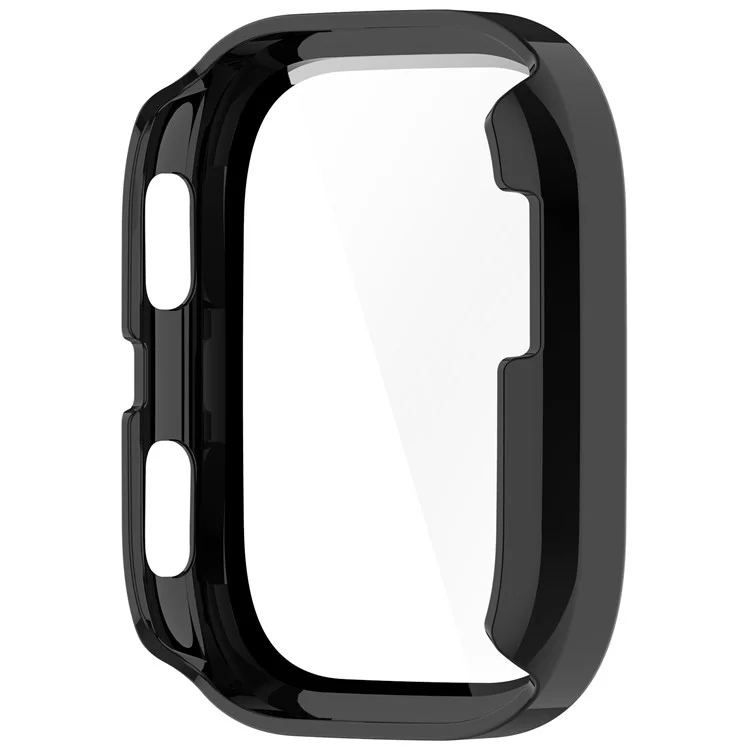 Pour Huami Amazfit Bip 6 (A2435) Étui de Montre Coque en PC avec Film de Protection d'Écran en Verre Trempé - Noir Brillant