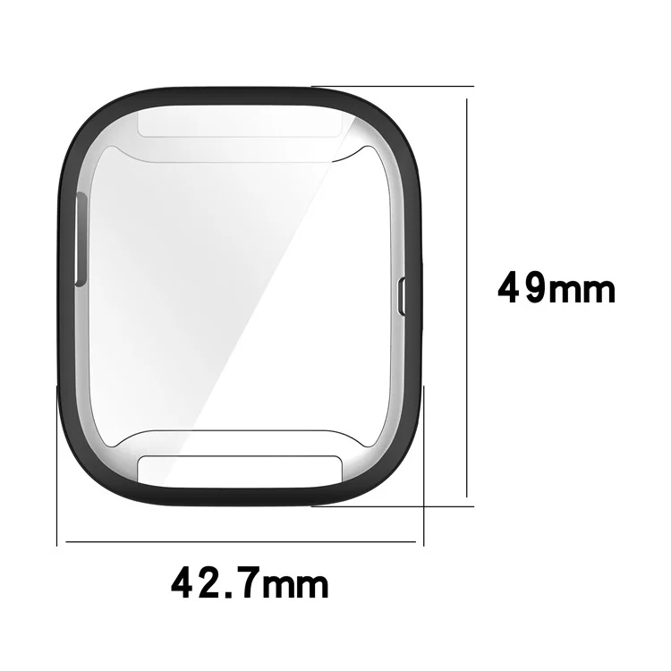 For Huami Amazfit Bip 6 (A2435) Watch Case Full Coverage Flexible TPU Electroplating Cover - Black