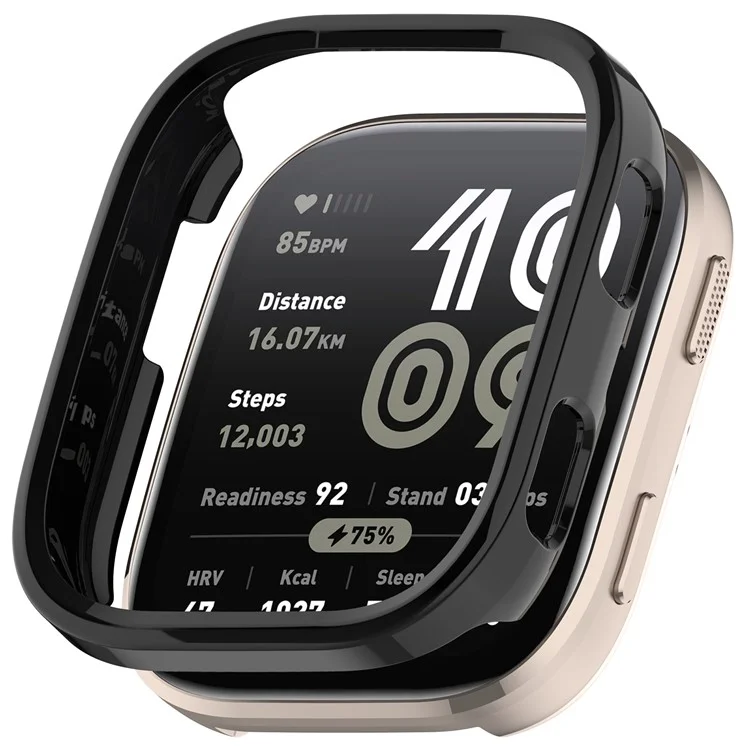 Für Huami Amazfit Bip 6 (A2435) Uhrengehäuse Ausgehöhltes Design Harte PC Schutzhülle - Schwarz