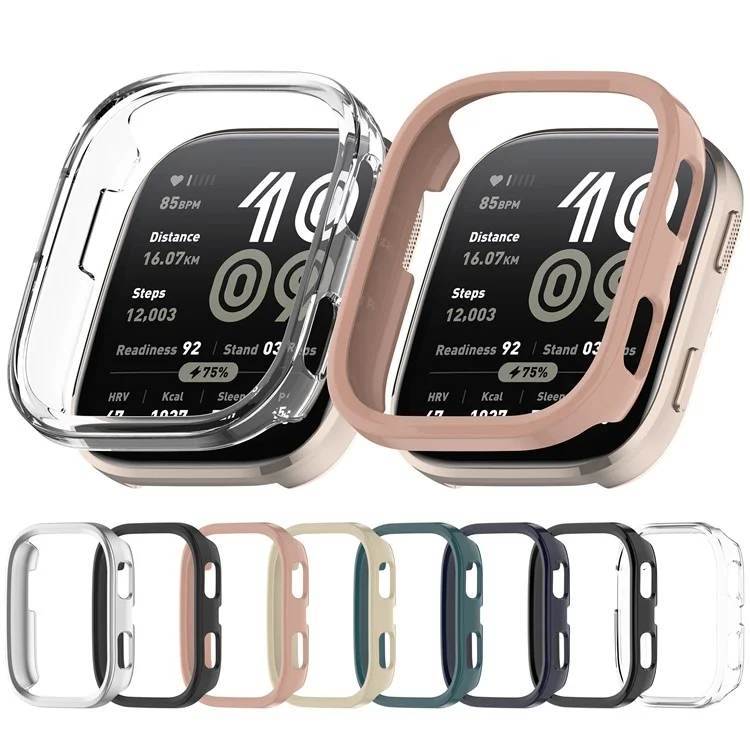 Für Huami Amazfit Bip 6 (A2435) Uhrengehäuse Ausgehöhltes Design Harte PC Schutzhülle - Schwarz
