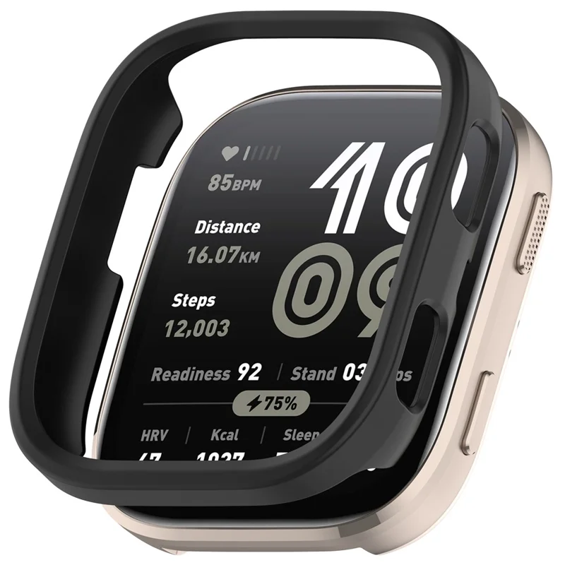 For Huami Amazfit Bip 6 (A2435) Watch Case Hollow Design Hard PC Protective Cover - Matte Black