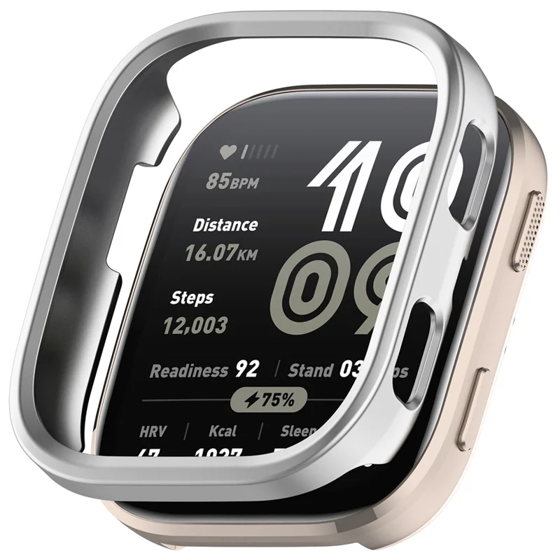 For Huami Amazfit Bip 6 (A2435) Watch Case Hollow Design Hard PC Protective Cover - Silver