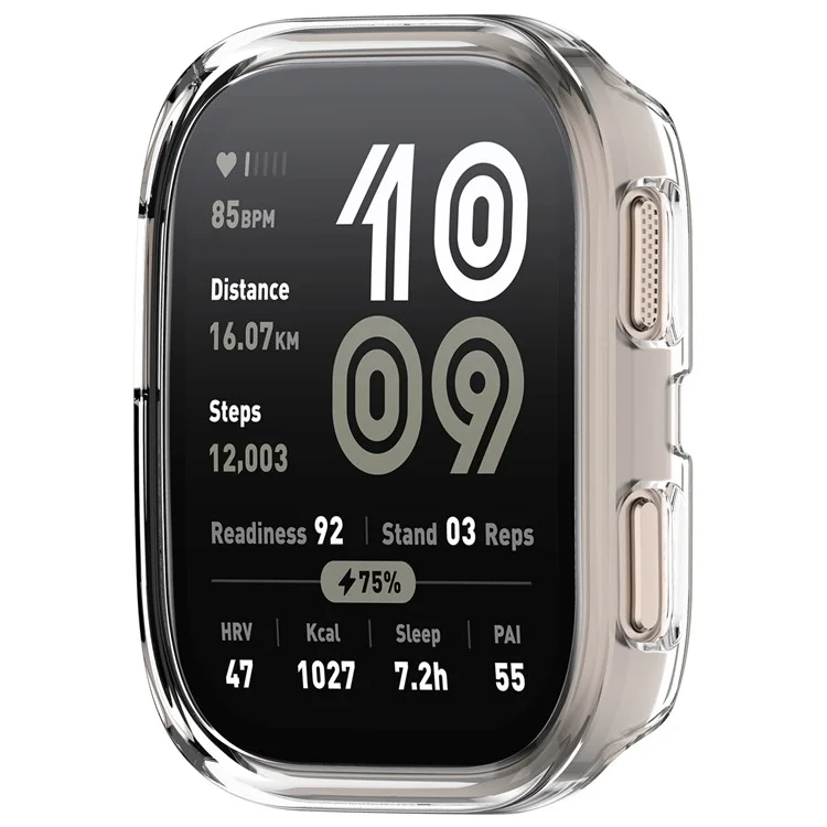 Für Huami Amazfit Bip 6 (A2435) Uhrengehäuse Durchbrochenes Design Harte PC Schutzhülle - Transparent
