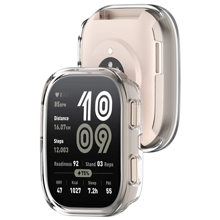 Für Huami Amazfit Bip 6 (A2435) Uhrengehäuse Durchbrochenes Design Harte PC Schutzhülle - Transparent