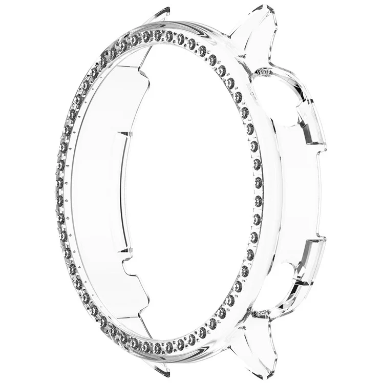 Pour Oppo Watch X2 Mini Étui de Montre Transparent avec Strass Design Creux Décoratif Coque de Protection en PC