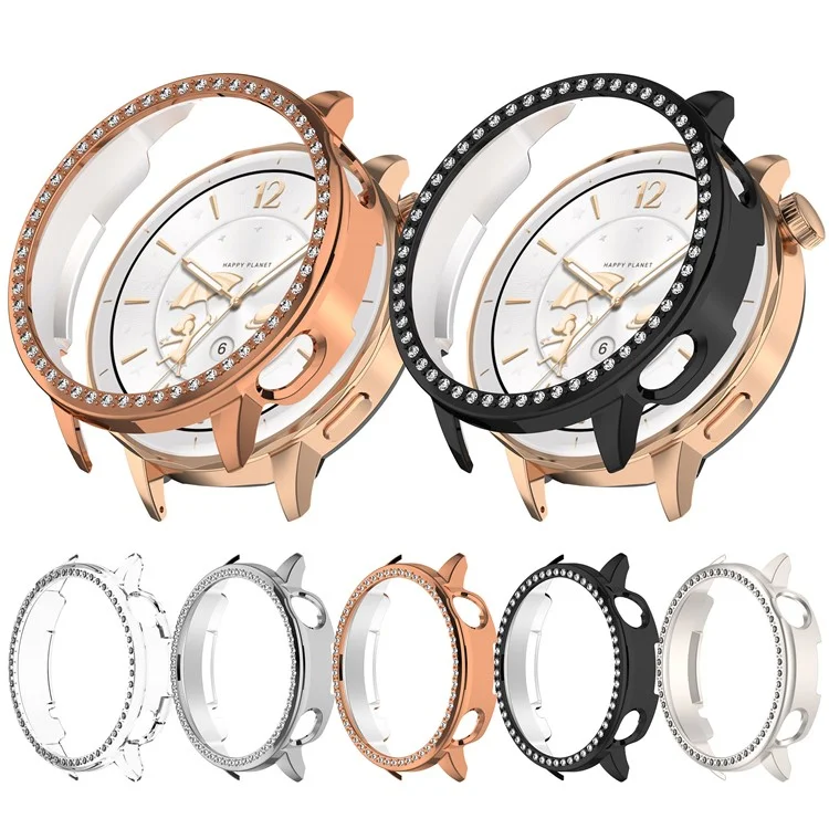 Pour Oppo Watch X2 Mini Étui de Montre Transparent avec Strass Design Creux Décoratif Coque de Protection en PC