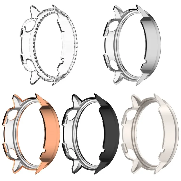Pour Oppo Watch X2 Mini Étui de Montre Transparent avec Strass Design Creux Décoratif Coque de Protection en PC