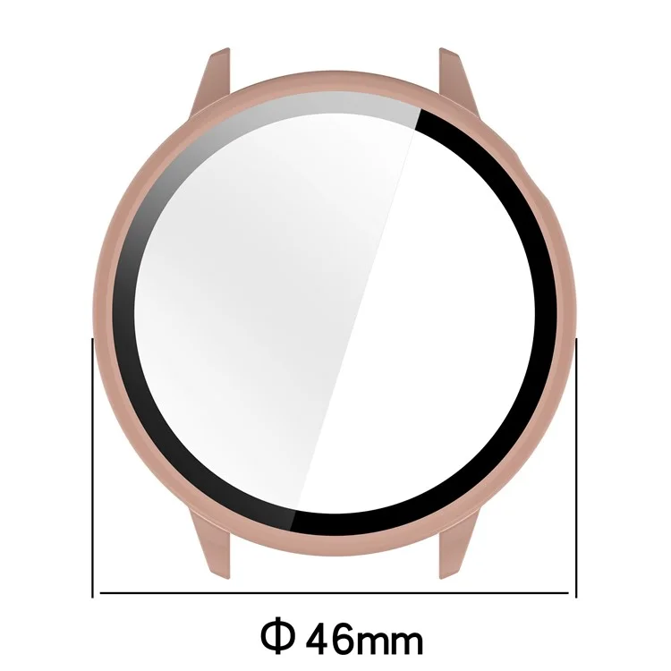 Para Oppo Watch X2 Mini Capa de Relógio com Estrutura de PC e Película de Vidro Temperado - Preto