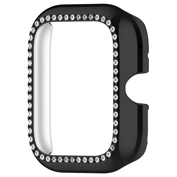 Für vivo Watch GT / iQOO Watch GT Uhrengehäuse mit Strasssteinen, dekorativem Hohldesign und elektrolytisch verchromtem PC-Uhrendeckel - Schwarz