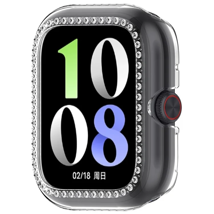 Cover per Vivo Watch GT / iQOO Watch GT con Custodia Trasparente, Design Decorativo con Strass e Profili Traforati in Policarbonato