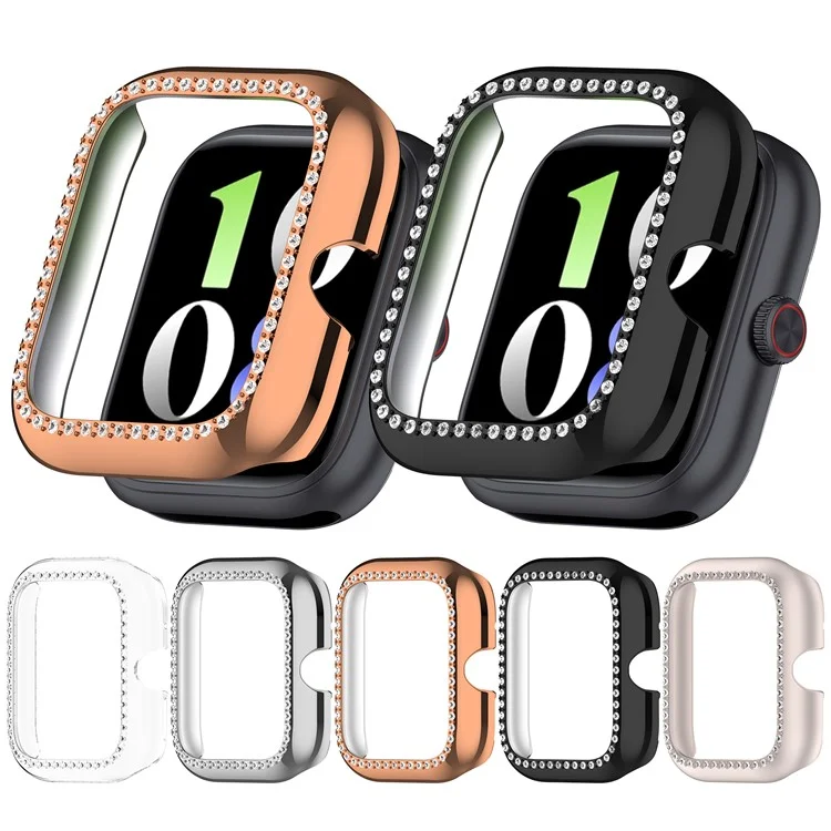 Cover per Vivo Watch GT / iQOO Watch GT con Custodia Trasparente, Design Decorativo con Strass e Profili Traforati in Policarbonato