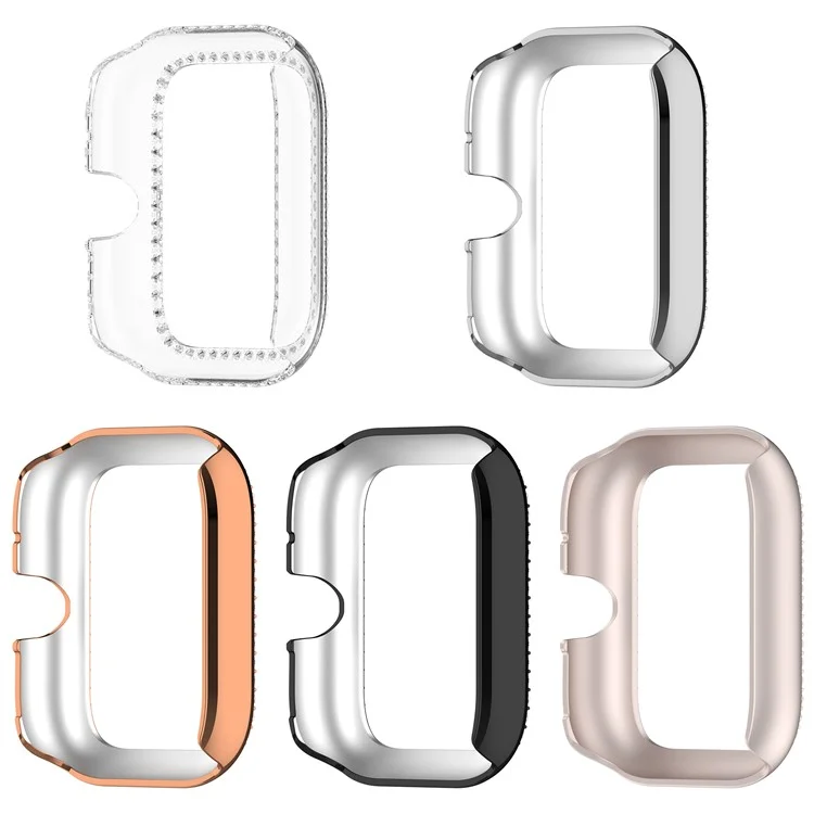 Cover per Vivo Watch GT / iQOO Watch GT con Custodia Trasparente, Design Decorativo con Strass e Profili Traforati in Policarbonato