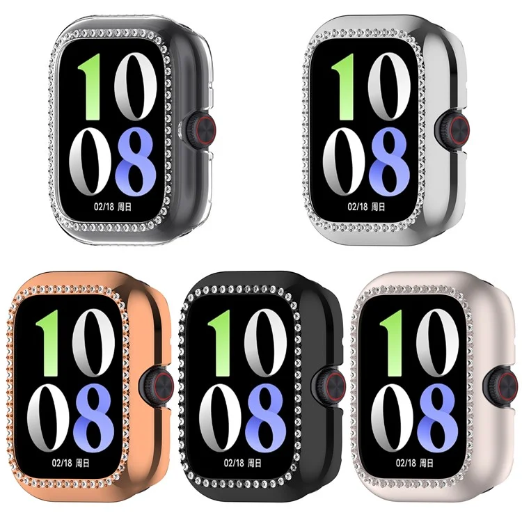 Cover per Vivo Watch GT / iQOO Watch GT con Custodia Trasparente, Design Decorativo con Strass e Profili Traforati in Policarbonato