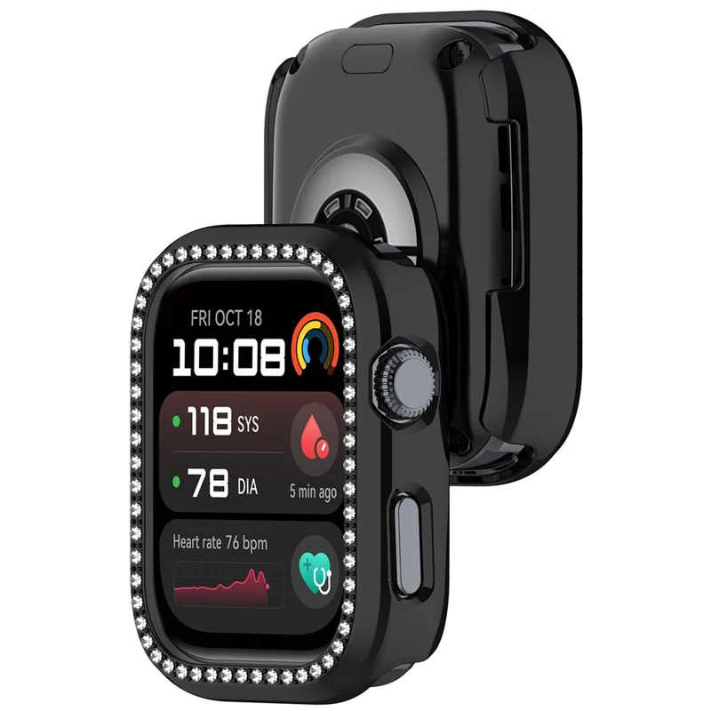 Funda de Reloj Huawei Watch D2 con Diseño Hueco Decorativo de Strass - Acabado Electrolítico en Negro