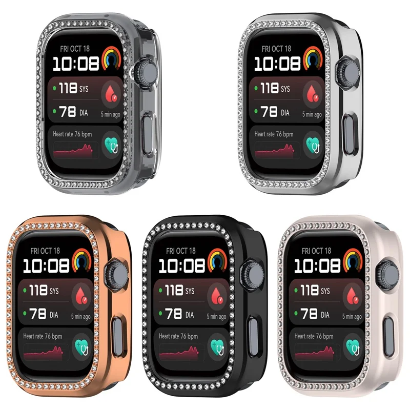 Funda de Reloj Huawei Watch D2 con Diseño Hueco Decorativo de Strass - Acabado Electrolítico en Negro